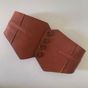 Boho leather waist belt